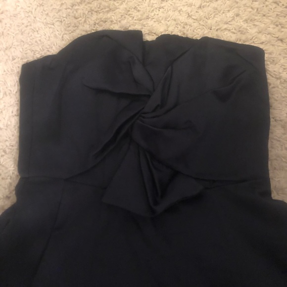 H&M blue tea length strapless dress - Picture 3 of 4